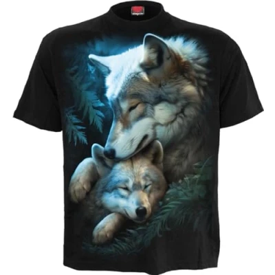 Image of Spiral Mother&#039;s Love Front Print T Shirt Black XL