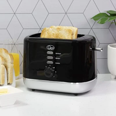 Image of Quest 2 Slice Toaster Black and Silver