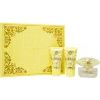 Image of Versace Yellow Diamond 50ml EDT Spray, Shower Gel &amp; Body Lotion Set
