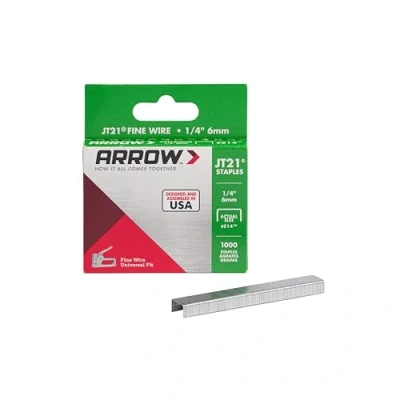 Image of Arrow Staples Jt21 Box 1000 1/4 in