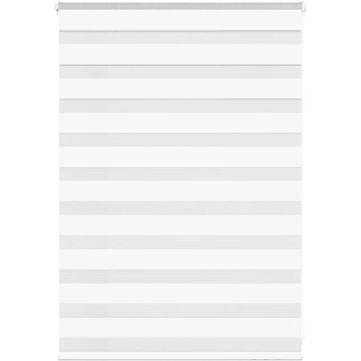 Image of vidaXL Zebra Blind White 110x100 cm Fabric Width 105.9 Polyester