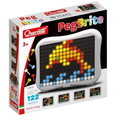 Image of Quercetti 1805 Peg Brite Kids&#039; Mosaic Kits, 123 pezzi