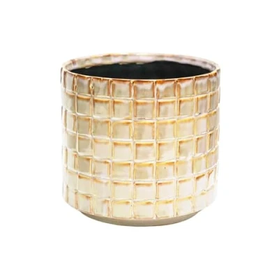 Image of Ivyline Planter, Ceramic, Ivory, 15 x 16cm