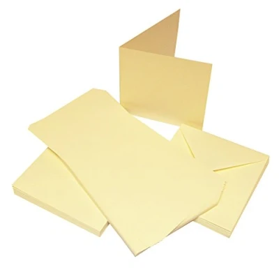 Image of 6X6 Ivory Cards Envelopes 50&#039;S