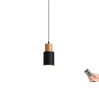 Image of KEFA Black Not Hardwired Battery Operated Pendant Light/Ceiling Hanging Lighting, Modern Wireless Run Lightting Fixture Chandelier for Kitchen Island Dining Room Bedroom Hallway (Co