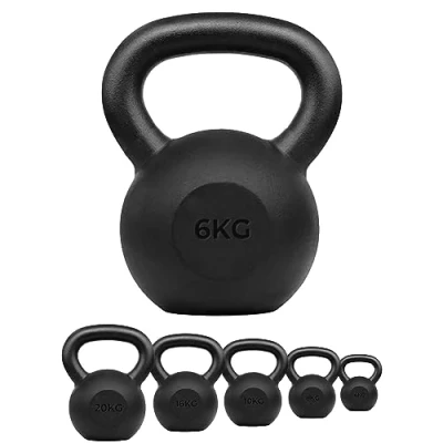 Image of Xn8 Sports Cast Iron Kettle Bells Heavy Weight Gym Equipment for Home, Bell Strength Cardio Training 6kg Kettlebell