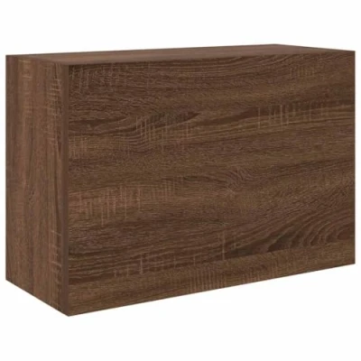 Image of vidaXL bathroom wall cabinet brown oak 60x25x40 cm engineered wood minimal design versatile storage home decor