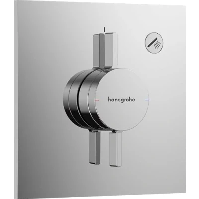 Image of hansgrohe DuoTurn E shower mixer conceiled for 1 function, tap square, single lever iBox universal 2, chrome, 75617000