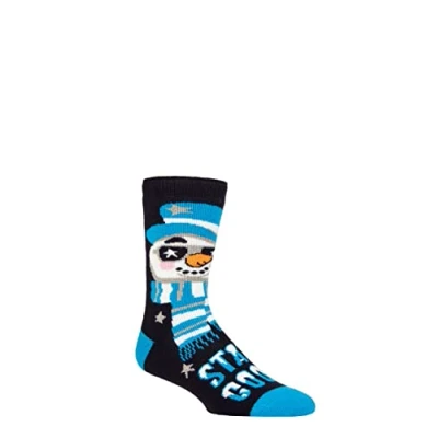 Image of Mens 1 Pair SOCKSHOP Heat Holders 1.6 TOG Lite Christmas Socks Superstar Snowman 6 11