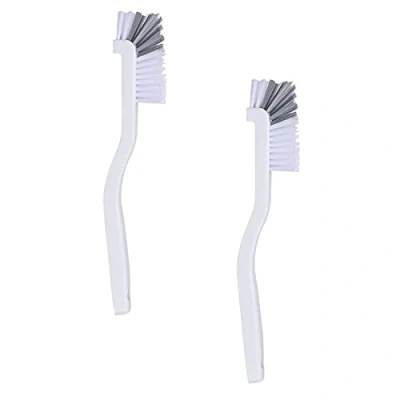 Image of 2PCS Dish Brush Set Washing Up Brushes Kitchen Cleaning Corner Bottle Scrub Grout Bathroom Sink Pot Pan With Handle For Dishes