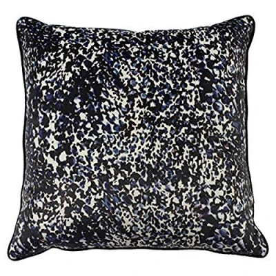Image of Furn Mika Feather Filled Cushion, Blue/Terracotta, 50 x 50cm
