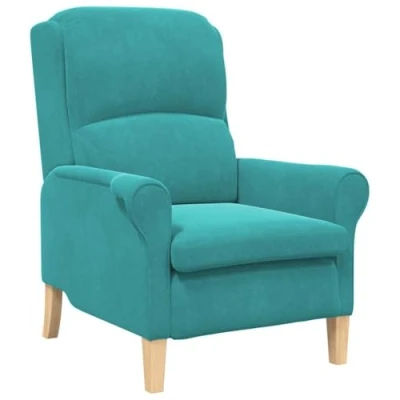 Image of vidaXL Turquoise Armchair Fabric Standard Ergonomic