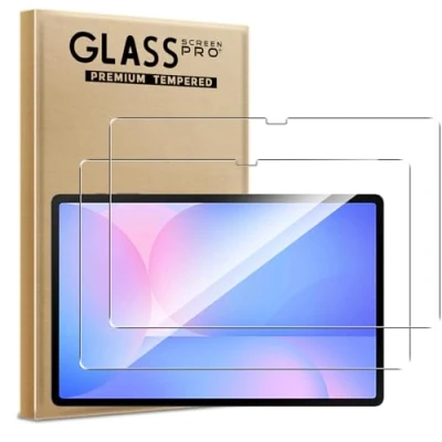 Image of Pollachi Screen Protector for Samsung Galaxy Tab S10 FE Plus/S10 FE+ 13.1 inch, [2 Pack] FE+/S10 Plus tempered Glass Film,Protective Film 9H Hardness,Anti Fingerprints,No Bubbles