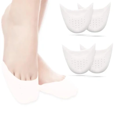 Image of Soft Silicone Gel Toe Protectors Covers, 2 Pairs Caps with Breathable Hole, Metatarsal Pads Forefoot Cushion, Ballet Pointe Dance High Heel Shoe Pads, Pain Relief Covers