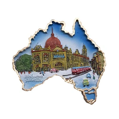 Image of Melbourne Australia 3D Refrigerator Magnet Tourist Souvenirs Resin Magnetic Stickers Fridge Home &amp; Kitchen Decoration from China