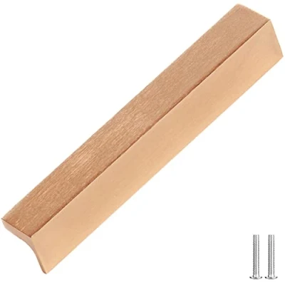 Image of Decoranddecor Contemporary Pull Handles Solid Metal for Cabinets (192mm Between Hole Centres, Matt Rose)