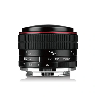 Image of Meike MK 6.5 mm f/2.0 Fisheye Lens for Olympus Panasonic Micro 4/3 Mount Cameras Black