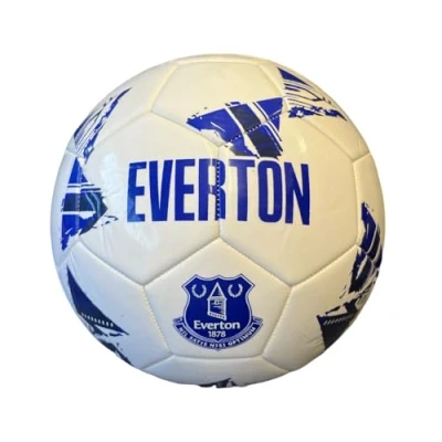 Image of Everton Football Club Official Size 5 Text White &amp; Blue