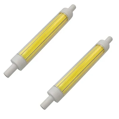 Image of Aoxdi Dimmable LED Light Bulb R7S 10W, Cool White, COB 118mm Lamp, AC220 240V, 2 Pack (Cool White)