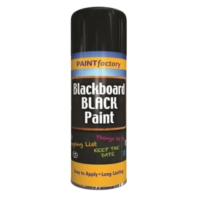 Image of AlezyB Blackboard Spray Paint 200ml Non Reflecting Matt Finish Creates, Aerosol Black for Renew and Smooth Look, Chalkboard designed Quick &amp; Fast Drying Formulation