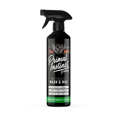 Image of Primal Instinct Waterless Wash and Wax Car Cleaner Spray Cleans Protects Without Water Showroom Shine Finish 500ml