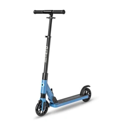 Image of Micro Scooters Sprite LED Children&#039;s Scooter Handlebar Adjustable Front Suspension Foldable Boys &amp; Girls 8yrs+ Blue