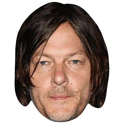 Image of Norman Reedus (Stubble) Celebrity Mask, Flat Card Face, Fancy Dress Mask