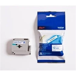 Image of Brother P touch M K233BZ 12mm x 8m Blue On White Non Laminated MK233BZ