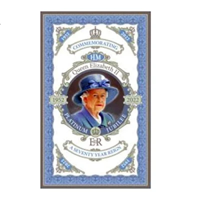 Image of Platinum Jubilee Tea Towel Commemorative Memorabilia Queen Elizabeth Souvenirs Gift (By LILAJ)