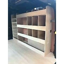 Image of Fully Assembled Van Shelving Racking to fit Ford Transit Custom SWB Plywood System Case Storage Unit HH
