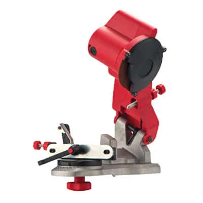 Image of Oregon Professional Chainsaw Sharpening Device, Compact 230 Volt Bench Grinder, Universal Chain Saw Sharpener, Electric, for All Chains (310 230), Red