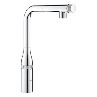 Image of GROHE Essence Smartcontrol Sink Mixer, Pull Out Spray, High L Shaped Spout, 140 Swivel Range, Water Saving, Chrome 31615000