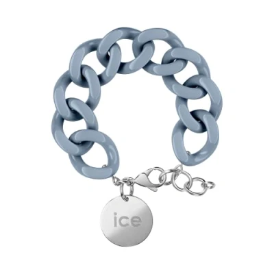 Image of ICE Jewellery chain bracelet Artic blue silver Chunky for women in colour with a medal (020918)