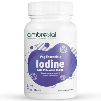 Image of Ambrosial Iodine Supplement 5000mcg with 7500 mcg Potassium Iodide High Strength Tablets Natural Source of from Supplements &amp; (Pack 1 120 Tablets)