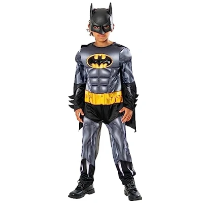 Image of Rubie&#039;s 3017243 4000 Batman Kids Fancy Dress, Boys, Girls, Grey/Black, 3 4 Years