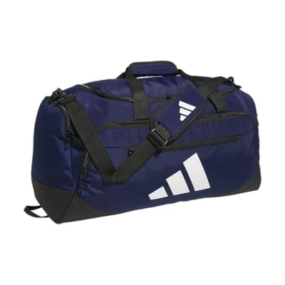 Image of Adidas Defender 5.0 Duffel Bag, Durable Travel Gym Sports Bag for Men and women, Team Navy Blue 2, Medium (59L), Women