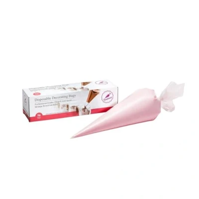 Image of Keenpioneer Disposable Cake Decorating and Pastry Bags 56 Pcs, 16 inch, Clear (Pack May Vary)