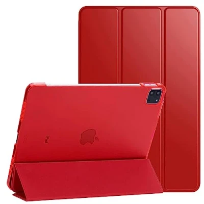 Image of PROTech Smart Case for iPad Pro 11 Inch, 2022/2021/2020 18 Model, Slim Stand Hard Back Shell Cover with Auto Wake/Sleep (Red)