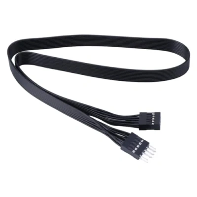 Image of xbiez Flexible 9 pin HD Audio Cord Converter MB USB Internal Male To Female Connector Adapter