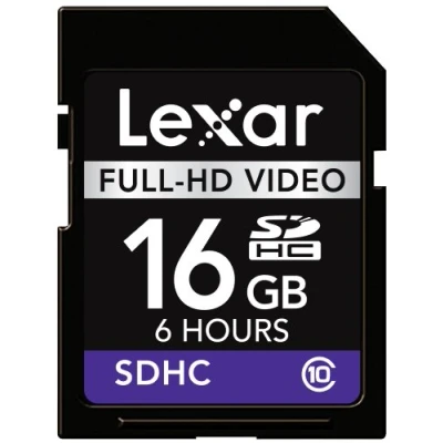 Image of Lexar 16GB SDHC Full HD Video Card