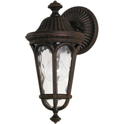 Image of Regent Court 1 Light Outdoor Small Wall Lantern Walnut IP44, E27