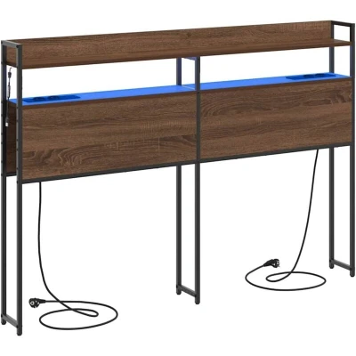 Image of Storage Headboard Brown oak 160 cm Engineered wood Vidaxl