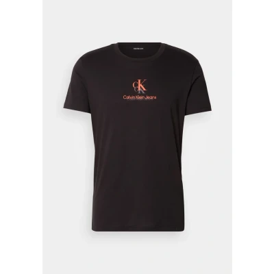 Image of Calvin Klein Jeans Shadow LOGO TEE Print Tshirt, Men&#039;s, Size: XS, Black