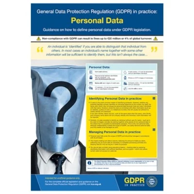 Image of V Safety GDPR In Practice Poster Personal Data A3