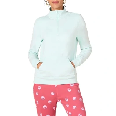 Image of Amazon Essentials Women&#039;s Long Sleeved Fleece Quarter Zip Top (Available in Plus Size), Aqua Blue, S