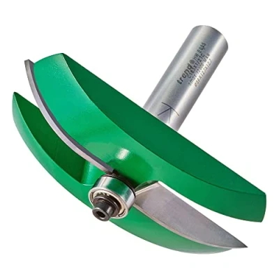 Image of Trend CraftPro Panel Raiser Router Cutter Bit, 1/2 Inch Shank, 40mm Radius and 86mm Cut Diameter, Tungsten Carbide Tipped, C183X1/2TC, Silver