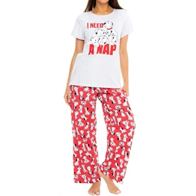 Image of Disney Womens Pyjamas 101 Dalmatian Red Medium