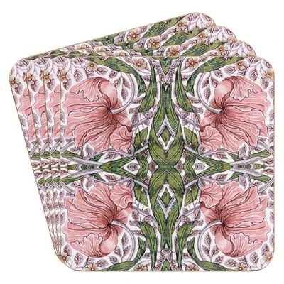 Image of The Leonardo Collection Pimpernel Coasters Set of 4 For All Modern Kitchen &amp; Offices Designed By William Morris Types Cups Mugs