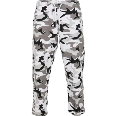 Image of Urban Classics Basic CAMO Tracksuit bottoms, Men&#039;s, Size: Small, Snow camouflage
