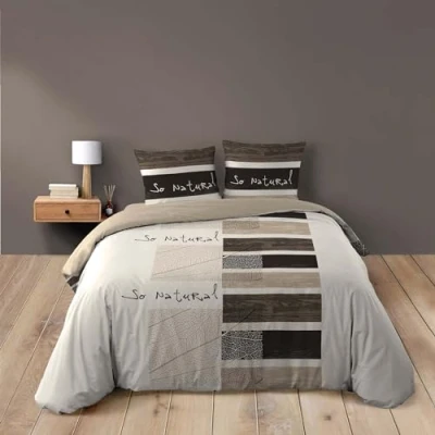 Image of Interior Softness SO Natural 3 PIECE Set Printed 42 Thread Count ALLOVER Cotton